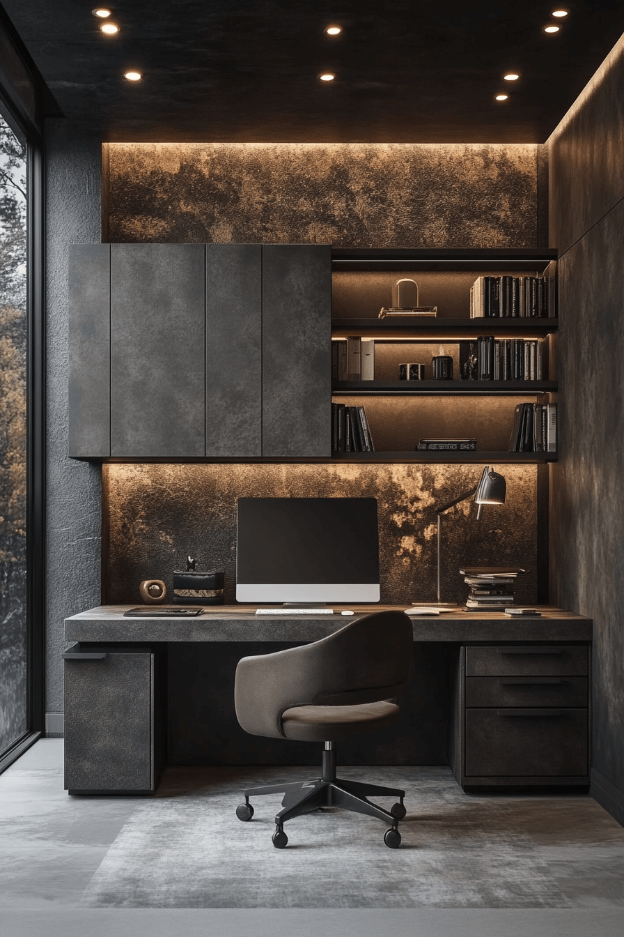 29 Moody Office Inspirations for a Comfortable and Inspiring Work Area moody office