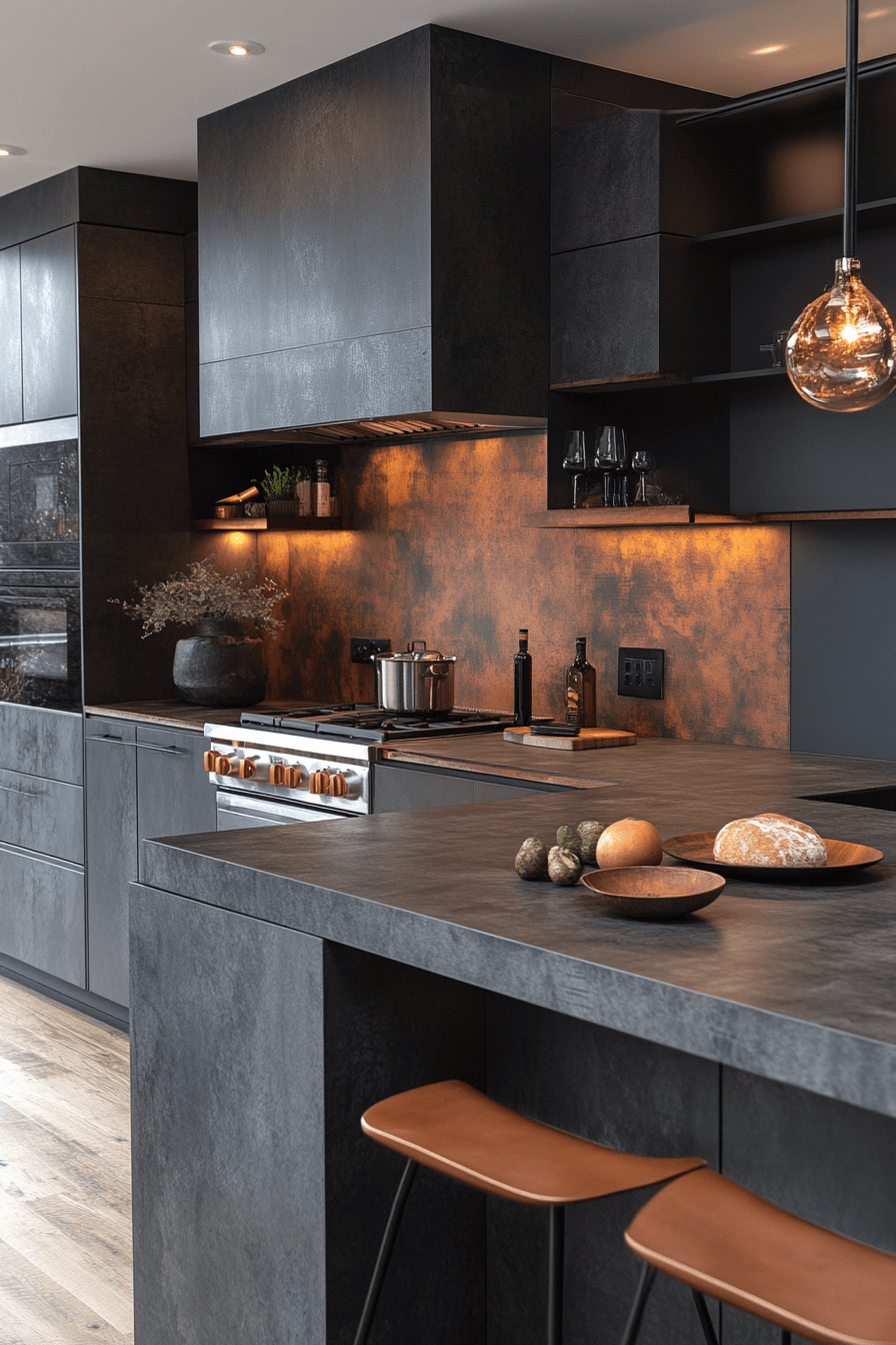 29 Moody Kitchen Cabinets That Turn Everyday Cooking Into a Mood moody kitchen cabinets