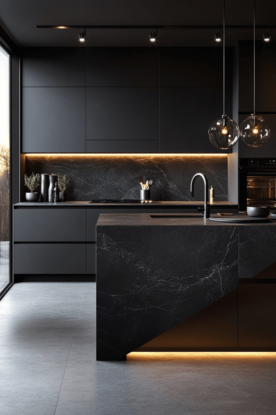 29 Dark Kitchen Aesthetic Inspirations to Create a Bold Cooking Space dark kitchen aesthetic