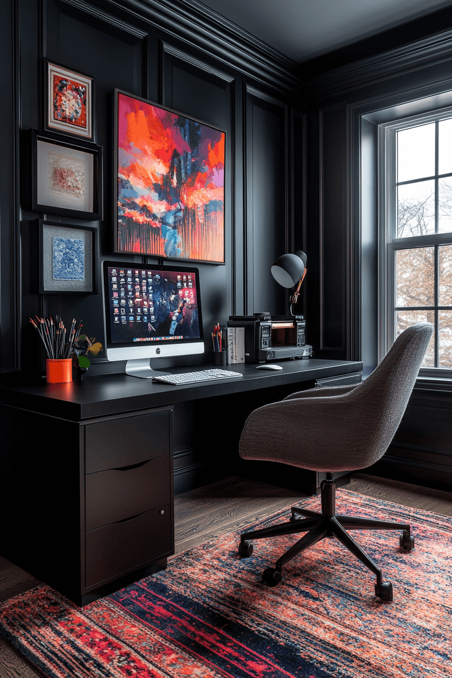 29 Moody Office Inspirations for a Comfortable and Inspiring Work Area moody office