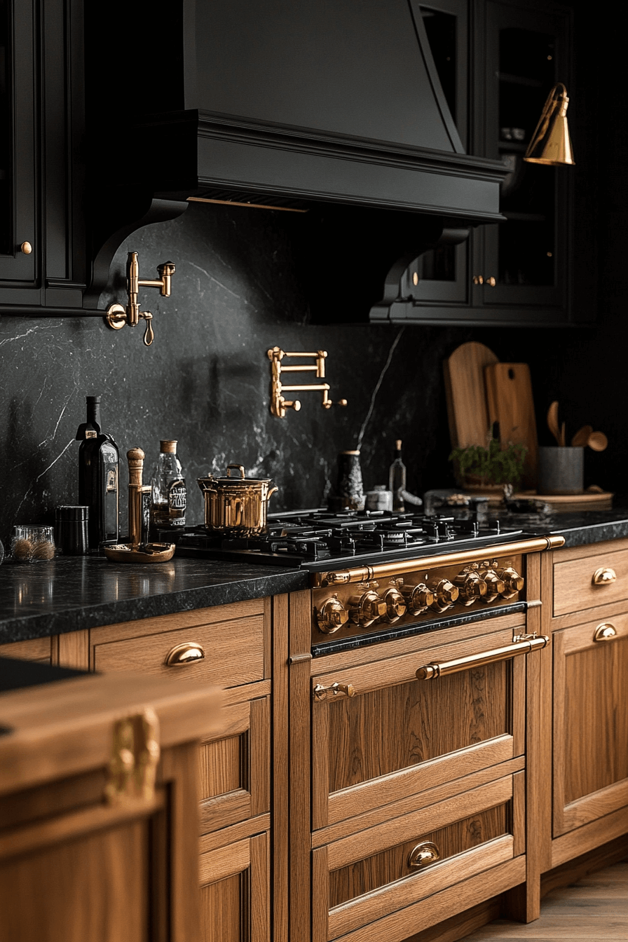29 Dark Kitchen Aesthetic Inspirations to Create a Bold Cooking Space dark kitchen aesthetic
