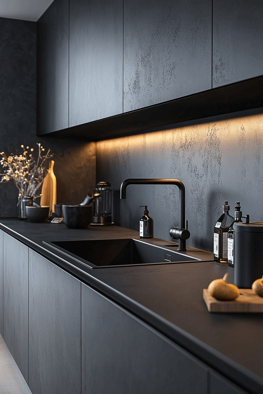 29 Moody Kitchen Cabinets That Turn Everyday Cooking Into a Mood moody kitchen cabinets