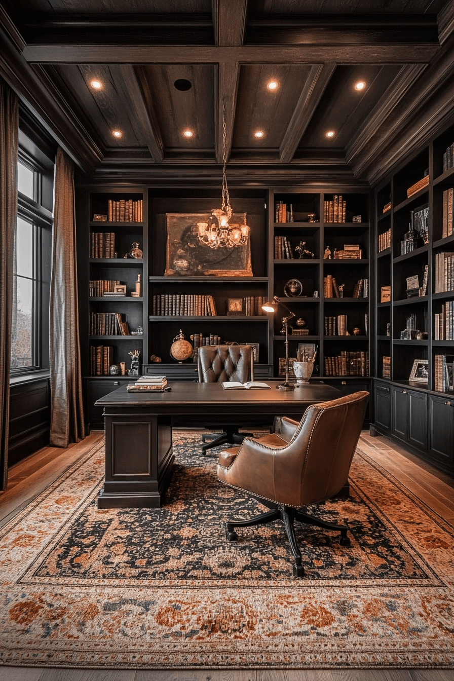 29 Moody Office Inspirations for a Comfortable and Inspiring Work Area moody office