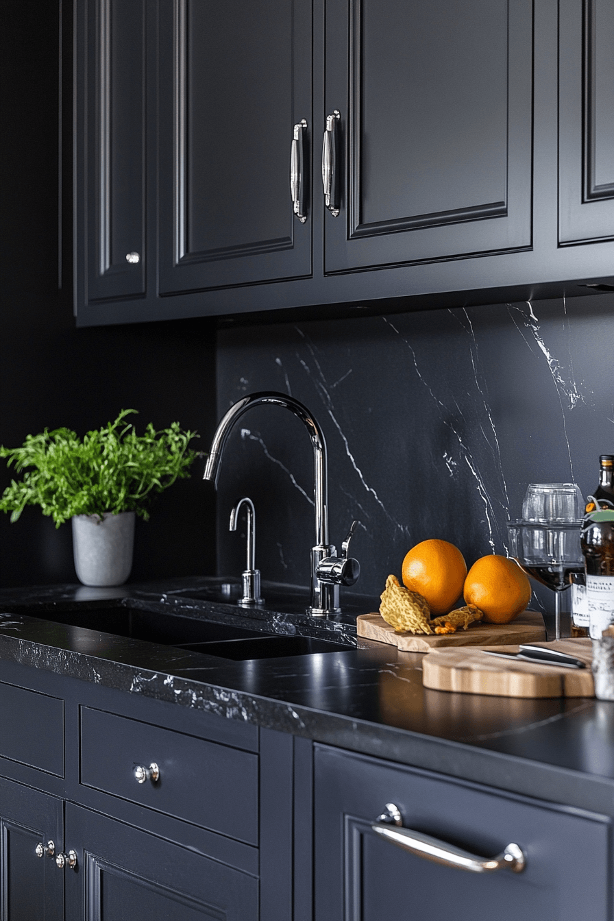 29 Dark Kitchen Aesthetic Inspirations to Create a Bold Cooking Space dark kitchen aesthetic