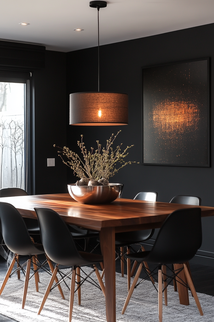 29 Moody Dining Room Ideas to Create a Warm and Stylish Gathering Spot moody dining room