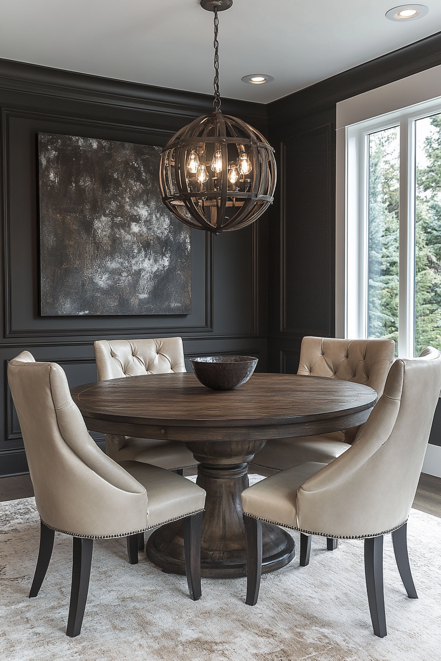 29 Moody Dining Room Ideas to Create a Warm and Stylish Gathering Spot moody dining room