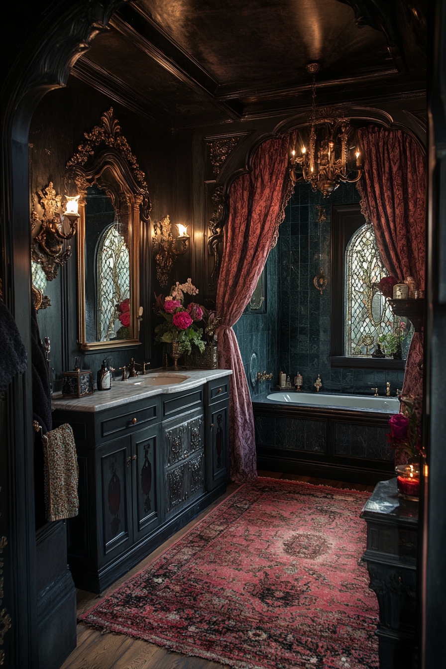29 Moody Vintage Bathroom Ideas That Bring Classic Beauty to Your Home moody vintage bathroom