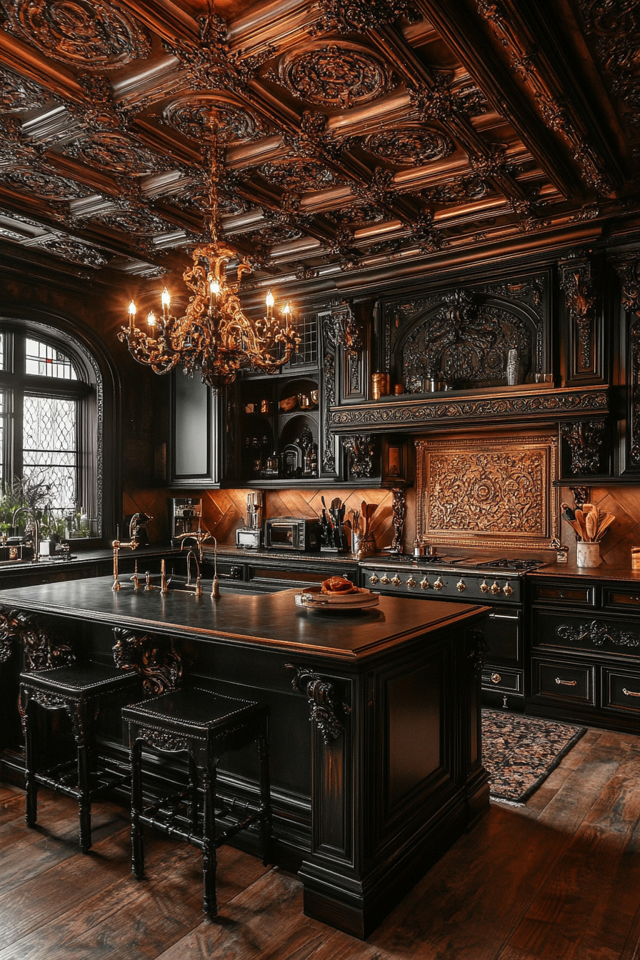 29 Dark Academia Kitchen Inspirations for a Thoughtfully Styled Space dark academia kitchen