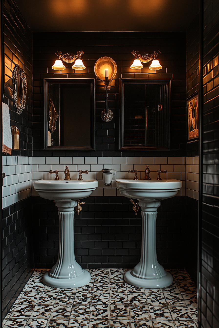 29 Moody Vintage Bathroom Ideas That Bring Classic Beauty to Your Home moody vintage bathroom