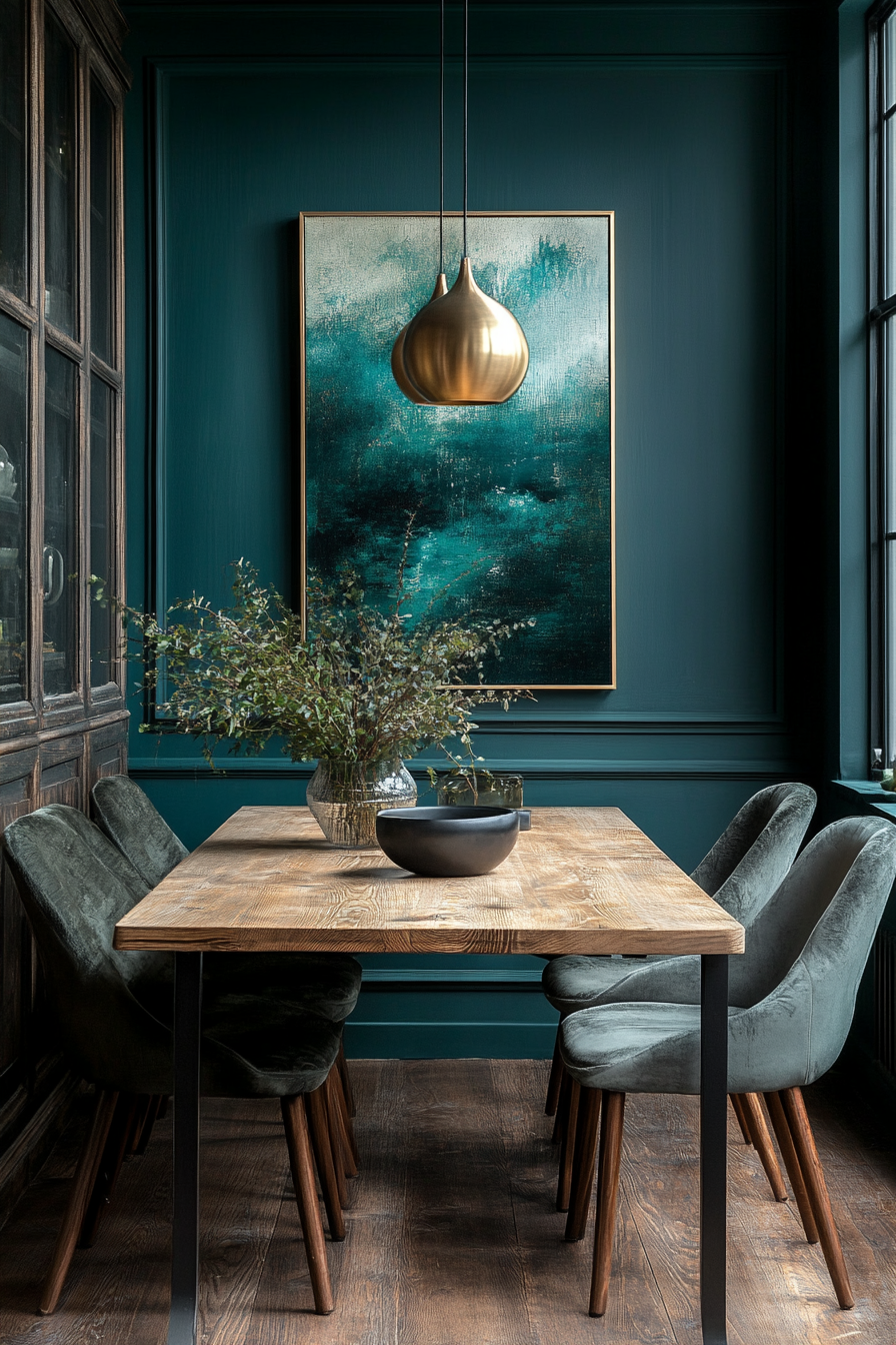 29 Moody Dining Room Ideas to Create a Warm and Stylish Gathering Spot moody dining room